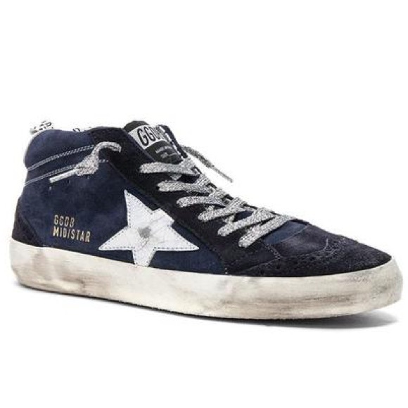 Golden Goose MidStar Indigo Suede/Crackled Silver 39 - Picture 1 of 11